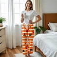 thumbnail image 5 of Women's Halloween Pajama Pants, Halloween Sweatpants Funny Pumpkin Print Wide Leg Harem Lounge Pants with Drawstring Elastic Waist Pajama Bottoms Sleepwear Matching Pajamas Halloween Christmas Gifts, 5 of 6