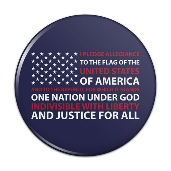 USA Flag Pledge of Allegiance America Pinback Button Pin