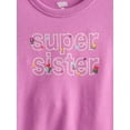 thumbnail image 2 of Wonder Nation Toddler Girls Graphic Tee with Short Puff Sleeves, Sizes 18M-5T, 2 of 3