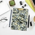 thumbnail image 7 of FMSHPON Dollar Bills Money Pattern Clipboard Hardboard Wood Nursing Clip Board and Pull for Standard A4 Letter 13x9 inches, 7 of 7