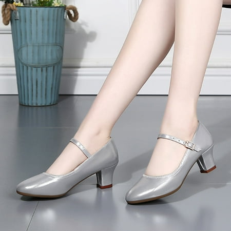 

〖Yilirongyumm〗 Silver 39 Sandals Women Latin Single Fashion Dancing Women Salsa Shoes Dance Ballroom Prom Women s Sandals