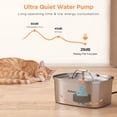 thumbnail image 4 of Fuente de agua Rellaty Cat de acero inoxidable de 3,2 litros con 8 filtros, 4 of 7