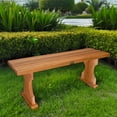 thumbnail image 6 of Open Box All Things Cedar 45” Deluxe Wood Bench, Indoor Outdoor Seating, 6 of 8