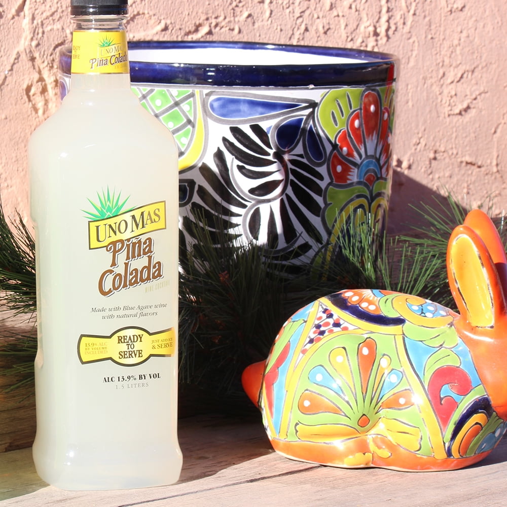 Uno Mas Pina Colada Pineapple & Coconut Wine Based Cocktail, 1.5 L Plastic Bottle, 14% ABV