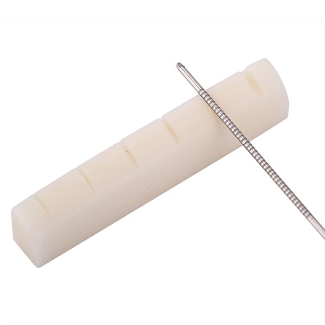 LHCER Guitar Bridge Saddle Nut Files Set, Stainless Steel Material Anti-Rust Bone Saddle Nuts, Sturdy And Durable For Guitar Beginner