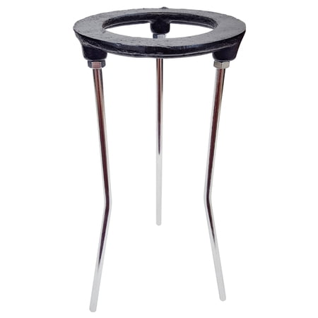 Burner Tripod 4-inch diameter base and 9-inch height.
