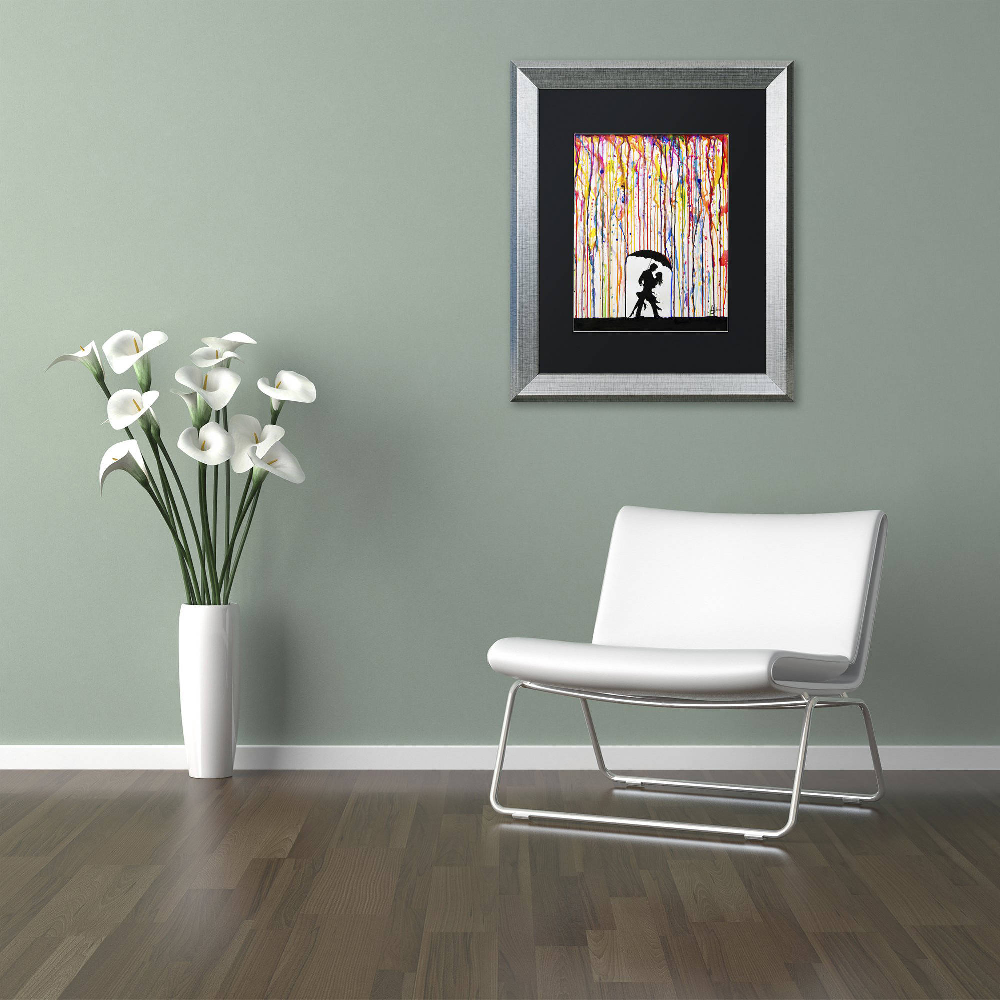 Trademark Fine Art 'Tempest' Canvas Art by Marc Allante, Black Matte, Silver Frame