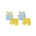 thumbnail image 2 of BemeyourBBs Toddler Boys Summer Clothes 2 Pieces Outfits Sailboat Tree Dinosaur Print Tank Top with Elastic Waist Shorts Set Toddler Boys Summer Beach Outfit, 2 of 9
