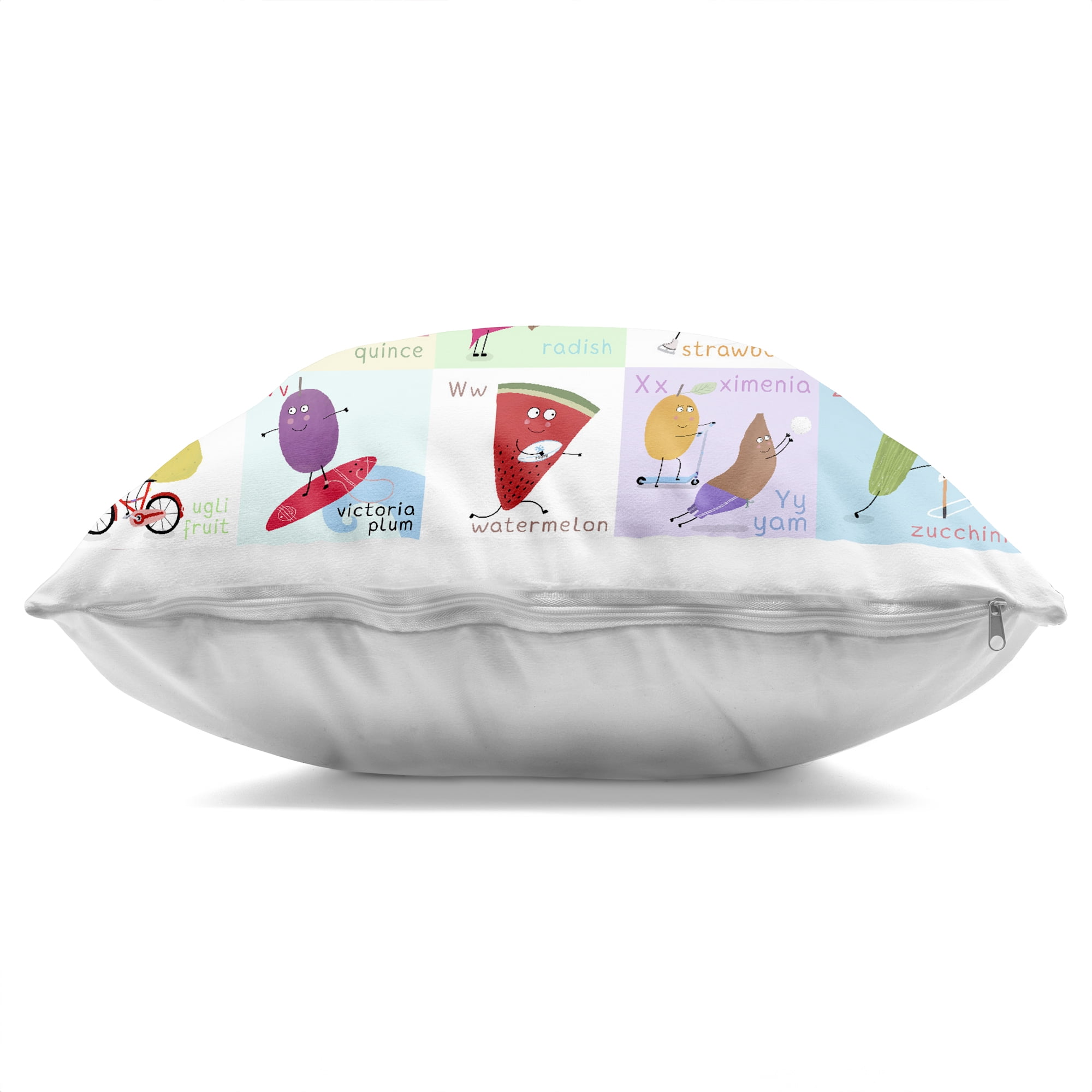 Stupell Industries Sporty Fruit Educational Decorative Printed Throw Pillow, design by Carla Daly, 18 x 7 x 18