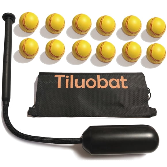 Kit de entrenamiento de swing para béisbol Tiluobat con 12 pelotas de entrenamiento