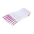 thumbnail image 4 of Craft Supplies, 8 Different Sizes Lightweight Portable Durable Reusable Comfortable Handle Crochet Hooks  For Knitting For Weaving Blue,Pink, 4 of 8