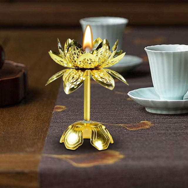 Soporte a de Lámpara de de Estilo Retro, Soporte de Lámpara de Aceite Telescópico, Estante a de Aleación, Decoración Del Macarena Titular de la mecha de la lámpara Ghee
