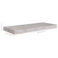 thumbnail image 4 of vidaXL Floating Wall Shelf Concrete Grey 60x23.5x3.8 cm MDF, 4 of 4