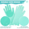 thumbnail image 5 of Pet Grooming Gloves: Heat-Resistant Silicone Gloves with High-Density Teeth for Enhanced Massaging and Bathing of Dogs and Cats, 5 of 9