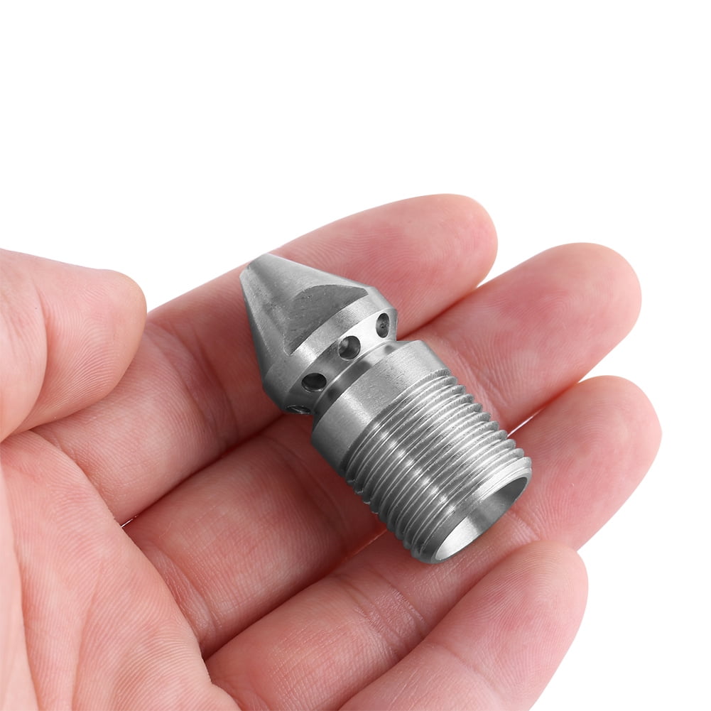 Mgaxyff Sewer Cleaning Nozzle,Stainless Steel SS304 Pressure Sewer