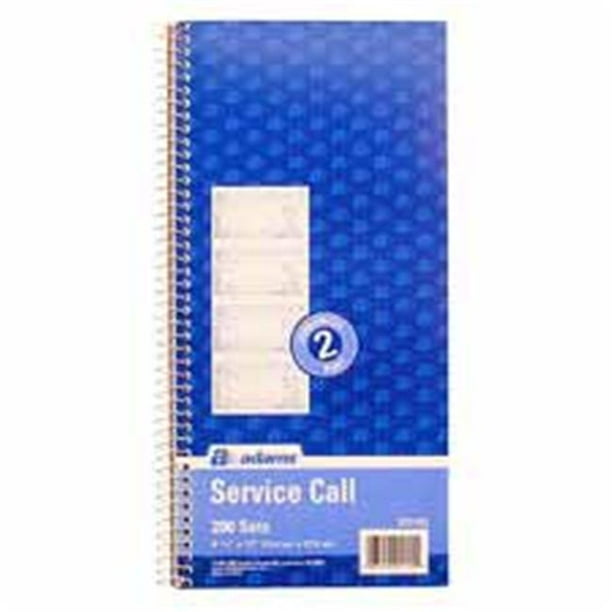 Adams Business Forms ABFSC1155 Service Call Book- Spiral bound- 5-.25in.x11in.