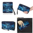 thumbnail image 4 of TSOVTHRID Sea Turtle Tropical Floral Print Handbag and Wallet Set Womens Tote Bag with Matching Wristlet Wallet Pu Leather Top Handle Handbag Starry Sky Satchel Purse for Shopping Walking, 4 of 7