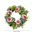 thumbnail image 3 of 35cm Leaves Peony Wreath Wall Hanging for Staircase, 3 of 6