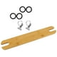 thumbnail image 5 of Reposapiés,Reposapiés para trona Accesorios de madera de bambú,Reposapiés para trona Bordes alisados Ajustable,Abrazaderas de metal antideslizantes para reposapiés de silla alta perfke Reposapiés, 5 of 9