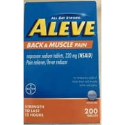 Aleve Back & Muscle Pain Reliever Naproxen Sodium Tablets, 200 Count