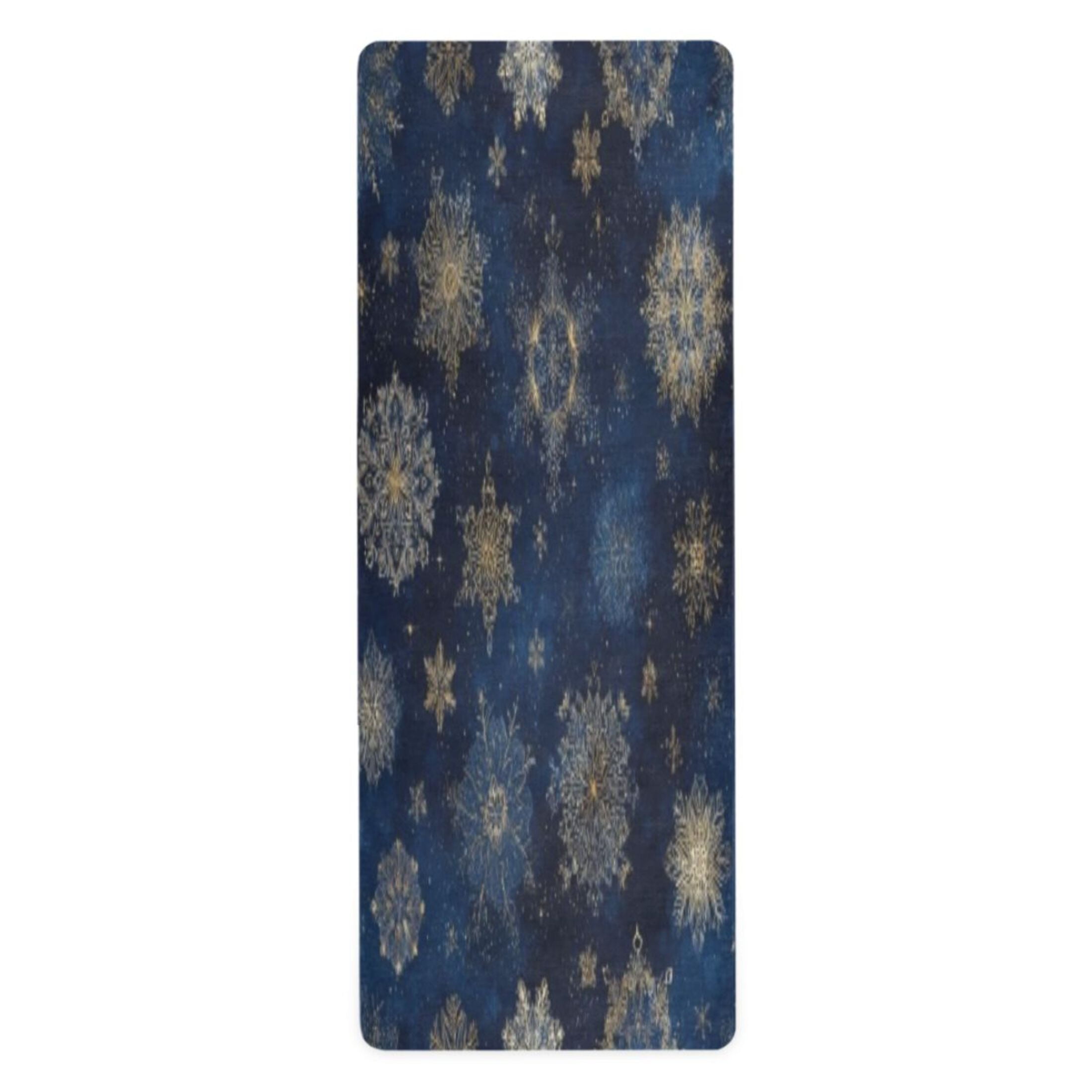 BZSMCE Yoga Mat Women Fitness Mat Snowflake Navy Pattern