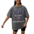 thumbnail image 2 of Women's Gameday Couture Grey Liberty Flames Oversized Snow Wash T-Shirt, 2 of 5