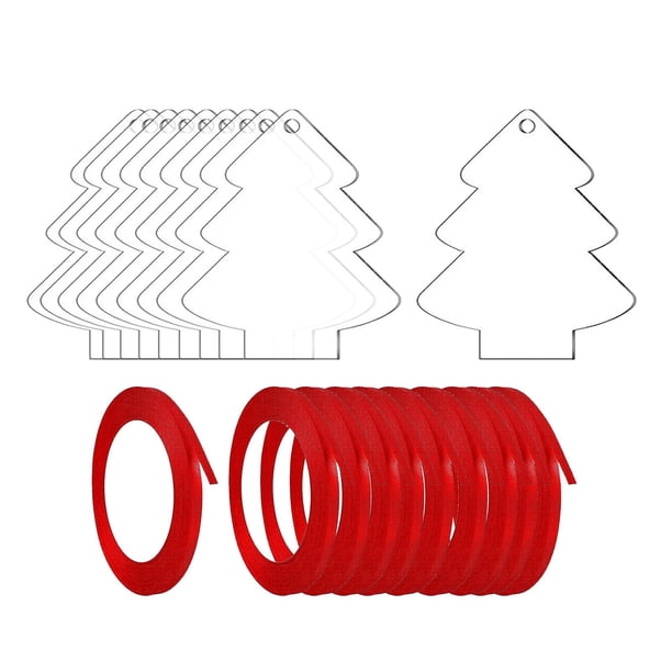 10 piezas de decoración de árbol de Navidad colgante en blanco decoración de árbol de Navidad para el hogar B