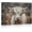 Frame-style, variant on Highland Cow Canvas Wall Art White Longhorn Cattle Oil Painting Style Pictures Rustic Farmhouse Wall Decor Vintage Animal Artwork for Living Room Bedroom Office