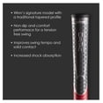 thumbnail image 4 of Golf Grips DriTac Non-Slip Cushioned - Gray/Red, Moisture Wicking, Shock Absorption, AVS Technology, Standard Size, for Improved Control & Comfort, 4 of 7