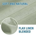 thumbnail image 5 of Turquoize Natural Linen Blended Light Filtering French Door Curtains- Semi Sheer Tricia Window Curtain for Patio Tie up Shade,2 Panel(26" x 68",Sage), 5 of 7