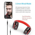 thumbnail image 6 of Bluetooth Headphones Noise Cancelling 3.5mm Wireless Bluetooth Headphones Folding ​Stereo Earphones,with 7 Colors LED Breathing Light, 6 of 13