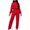 Red, variant on Dealovy Jumpsuits for Women 1 Piece Polka Printed Loose Casual V-Neck Long Sleeve Wide Leg Pants Rompers