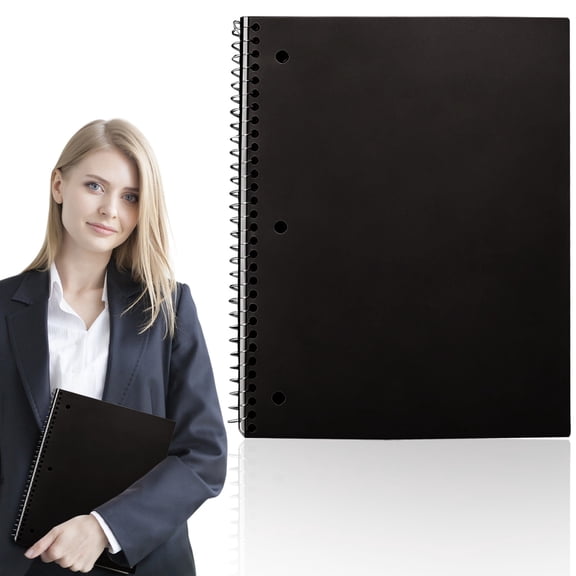 Single Subject Spiral Notebook College Ruled 3 Hole Notebook with Thick Paper Lay Flat Coil Binding Student Journal for classroom must haves Office