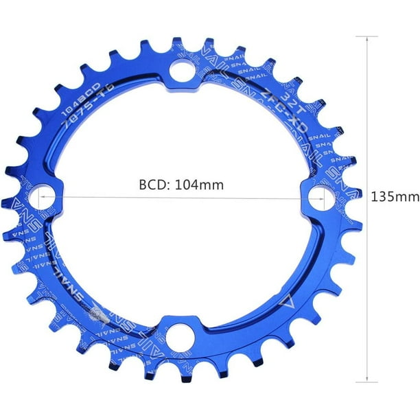 Narrow Wide Chainring 104 BCD 32T 34T 36T Bike Single Chainring for 9 10 11 Speed Road Bike Mountain Bike BMX Walmart