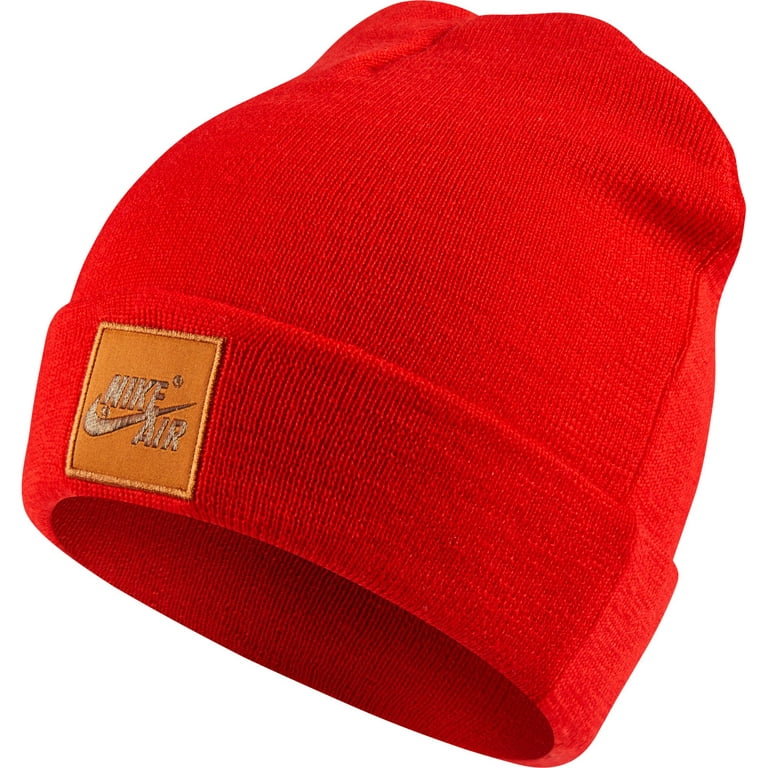 Nike Foamposite One Men's Winter Beanie Hat Red/Wheat - Walmart.com