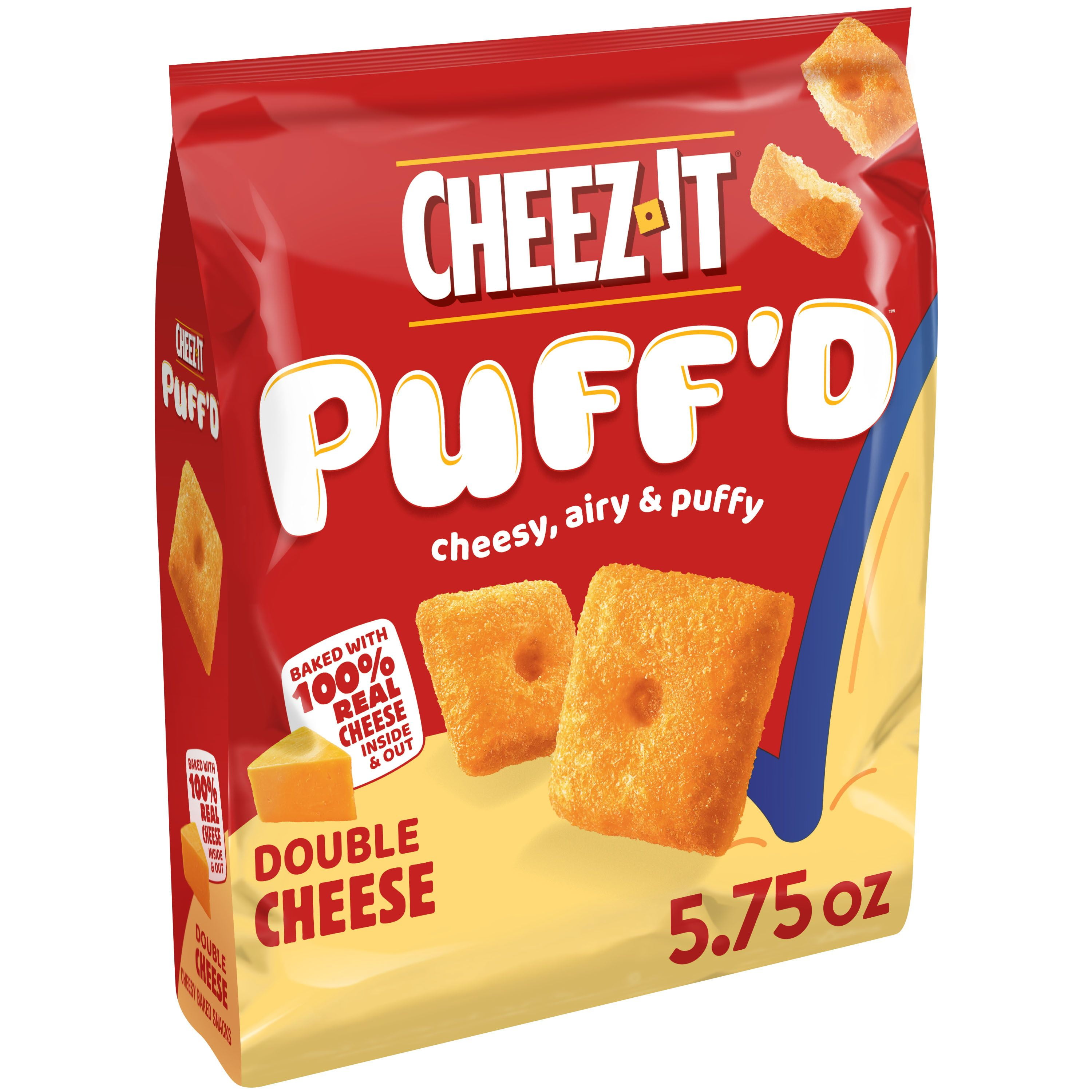 Cheez It Puff d Cheesy Baked Snacks Puffed Snack Crackers Kids Snacks 