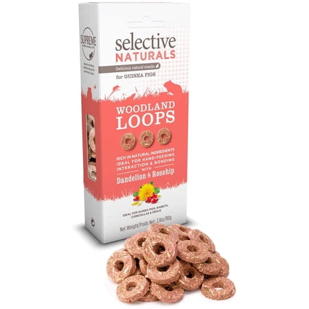 Selective Naturals Woodland Loops Dandelion & Rosehip For Guinea Pigs 2.8-Ounce