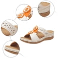 thumbnail image 5 of Dakaela Women Orthotic Slides Comfortable Walking Sandals Arch Support Bohemian Summer Shoes Orange 8.5, 5 of 7