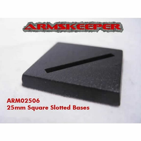 Square Slotted 25mm Miniature Bases Mega Pack of 80 ArmsKeeper