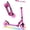 Pink, variant on BELEEV Kids Scooter with LED Light-Up Wheels & Deck, 2 Wheel Folding Scooter for Toddlers Girls Boys Ages 3-12, Adjustable Handlebar, Lean to Steer, Kick Scooter for Children, Purple
