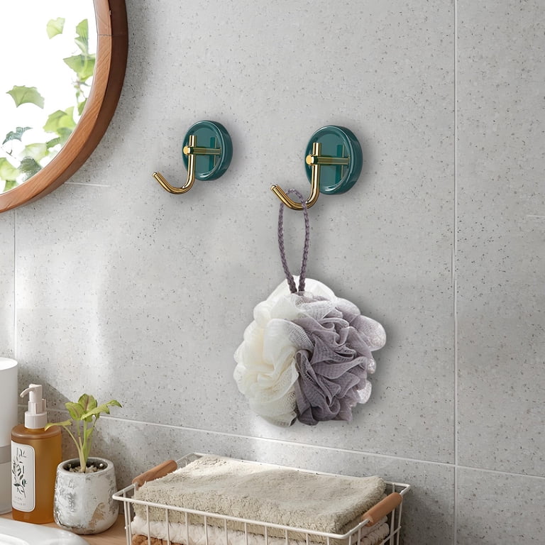 Matoen Ceramic Green Adhesive Hook - No Drill Bathroom & Kitchen
