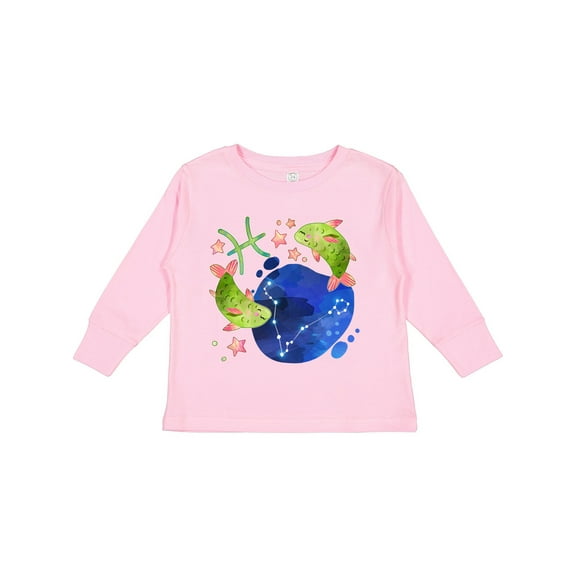 Inktastic Pisces Constellation Zodiac Sign Illustration Boys or Girls Long Sleeve Toddler T-Shirt