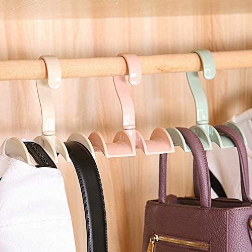 360 Degree Rotating Handbag Hanger Creative Purse Hangers Hooks Bag Scarf Belt Ties Closet Storage Organizer Hook 3 Color Walmart