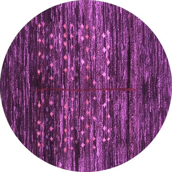 Ahgly Company Indoor Round Abstract Purple Contemporary Area Rugs, 8' Round
