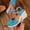 Blue, variant on Women's Wedge Sandals, Big Size Closed Toe Woven Spring Summer Comfortable Shoes Brown 5.5