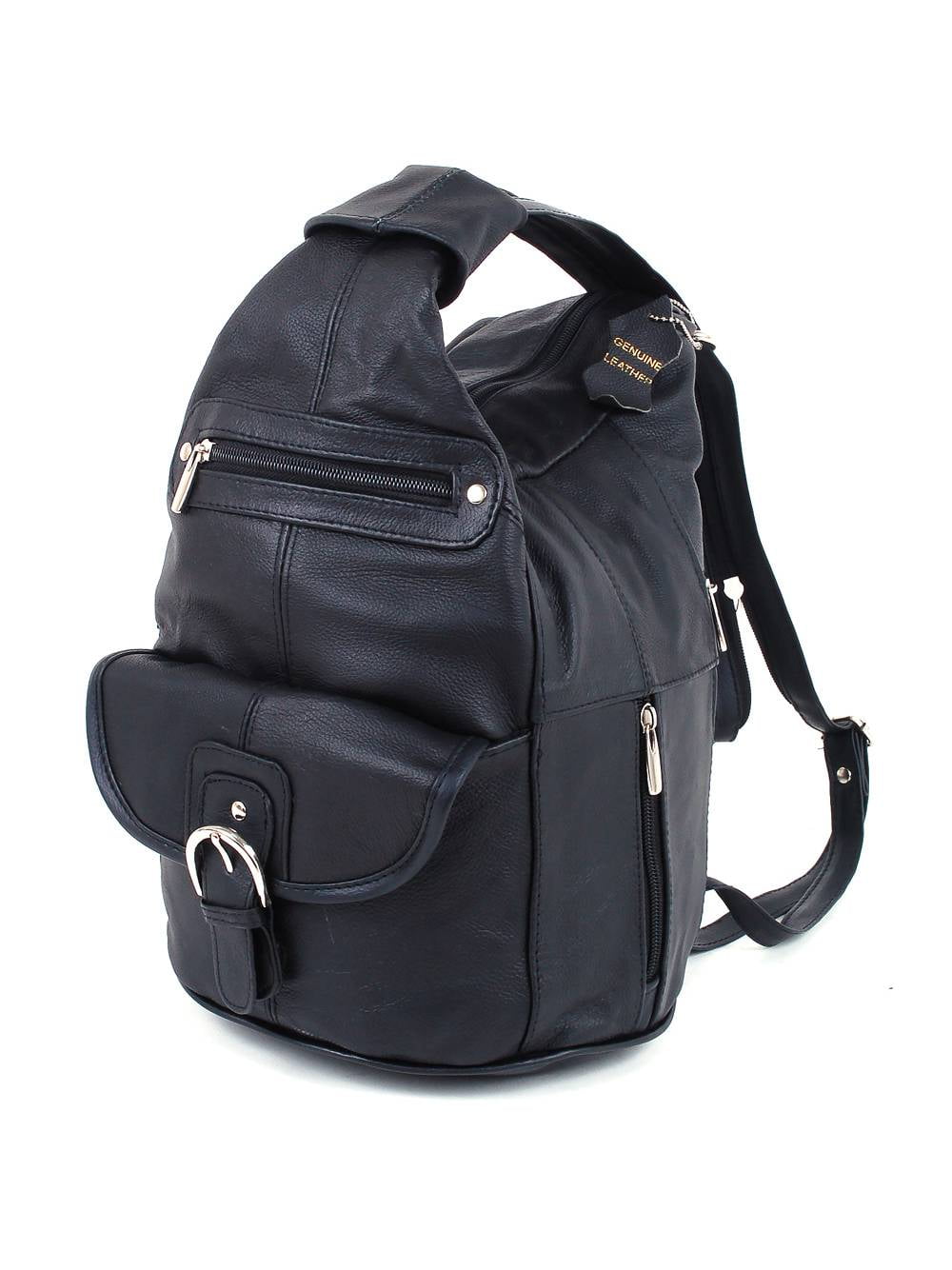 Womens Leather Backpack Purse Sling Shoulder Bag Handbag 3 in 1