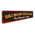 thumbnail image 3 of Ski Bums Welcome Novelty Decor, Metal Wall Sign - 4x18 Inches, 3 of 4