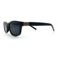 thumbnail image 6 of Womens Classy Narrow Rectangle Horn Rim Plastic Fashion Sunglasses All Black, 6 of 8