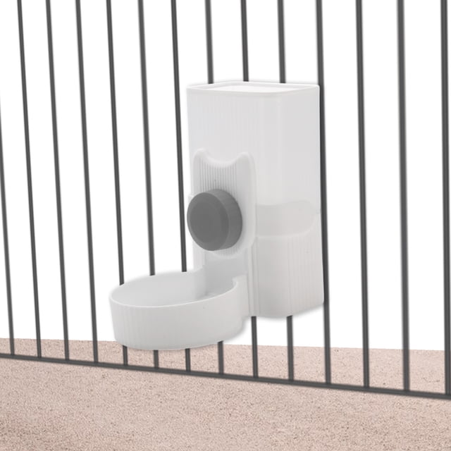 Comedero de Heno para Conejos Unique Bargains 35oz Gran Capacidad Dispensador Automático de Alimentos para Pequeños Animales Gris