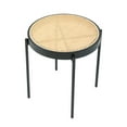 thumbnail image 6 of STARWAY End Table Round Rattan Side Table Tray Table for Sofa, Bedside and Living Room, 6 of 10